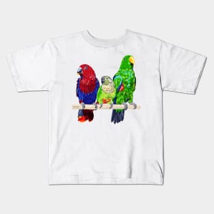 3 Parrots Kids T-Shirt